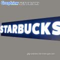 Outdoor coffee shop frontlit led channel letter signs